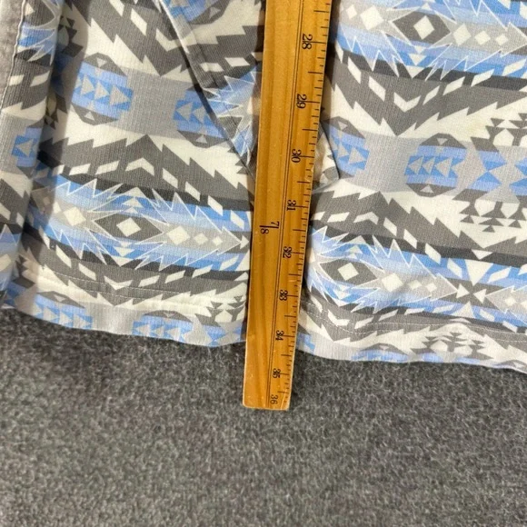 PENDLETON Harding Robe Womens Small Blue Grey White Geometric Southwestern Cozy - Picture 7 of 10
